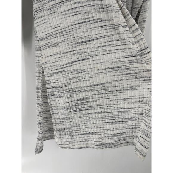 Magaschoni Duster Cardigan Sweater Womens XL Heather Gray Stretchy Knit Open - Picture 7 of 15